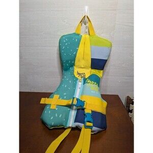 Hyperlite Infant Life Jacket Vest PFD Neoprene Blue Yellow Under 30 lbs USCG